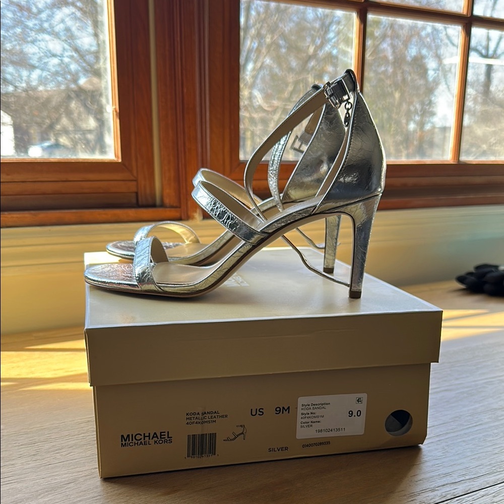 Michael Kors Silver Stiletto Heels